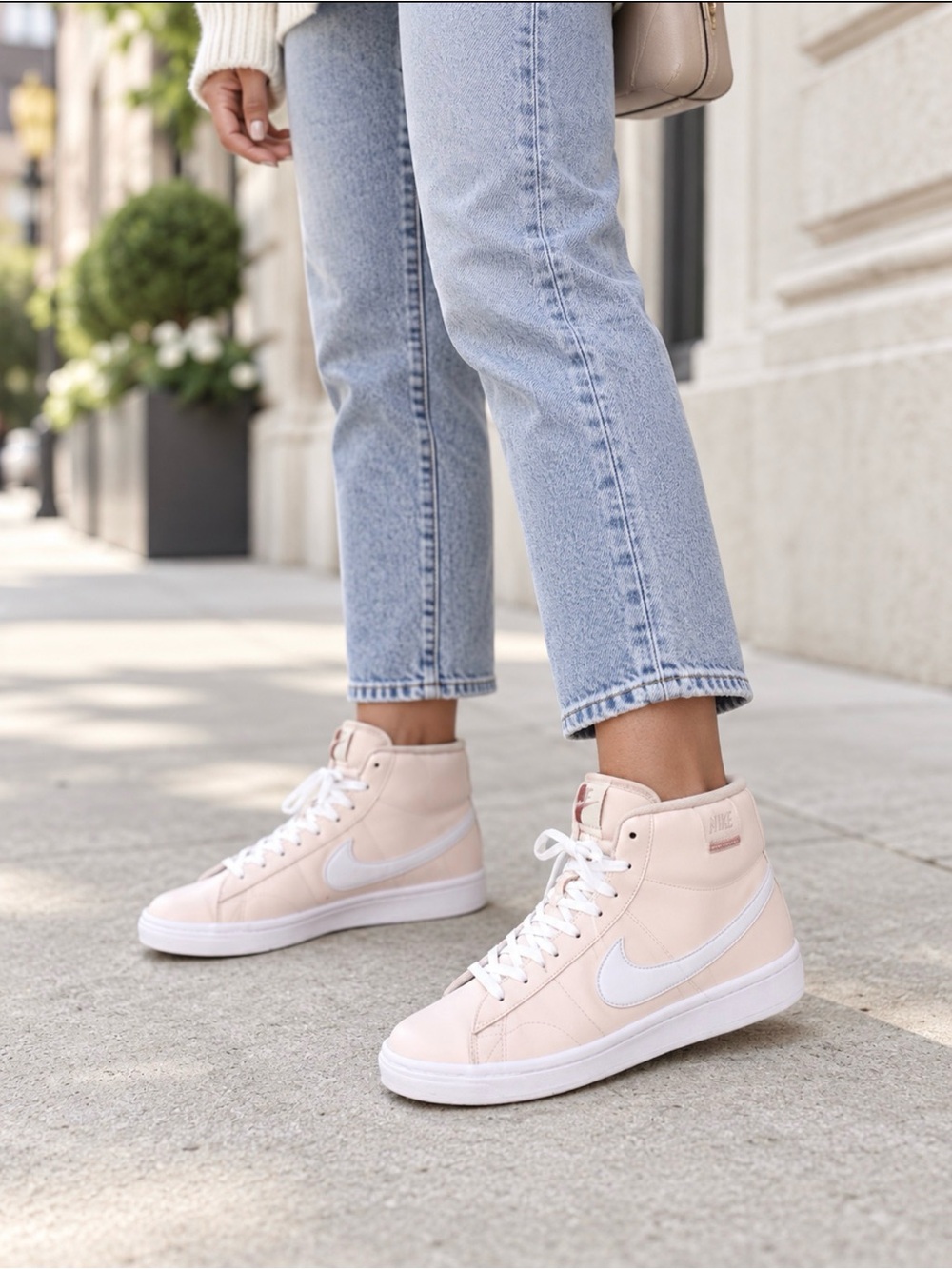 Nike Court Royale 2 Mid Blush Pink High Top Sneakers Size 10